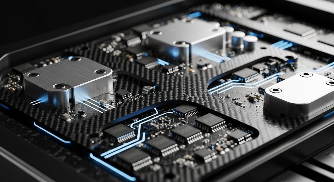 Gallium nitride high-power microwave circuit board powering the RoboHalt directed-energy pulse